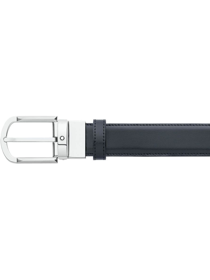 Cinto de Couro Reversível com Fivela Ferradura 30mm