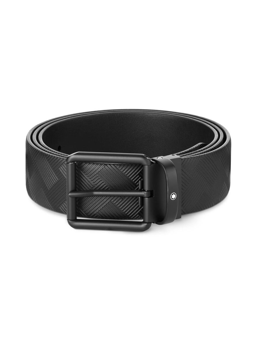 Cinto de Couro Reversível Preto Extreme 3.0 com fivela em aço inoxidável 35mm