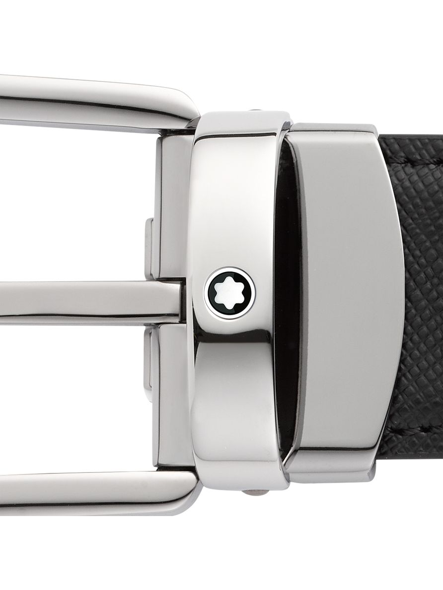 Cinto de Couro Reversível com Fivela Ferradura 30mm