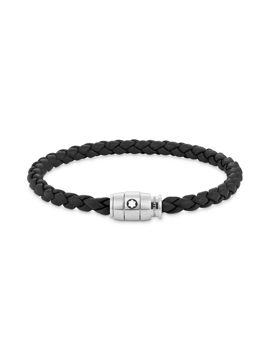 Pulseira em Couro com Fecho 3 Argolas - M
