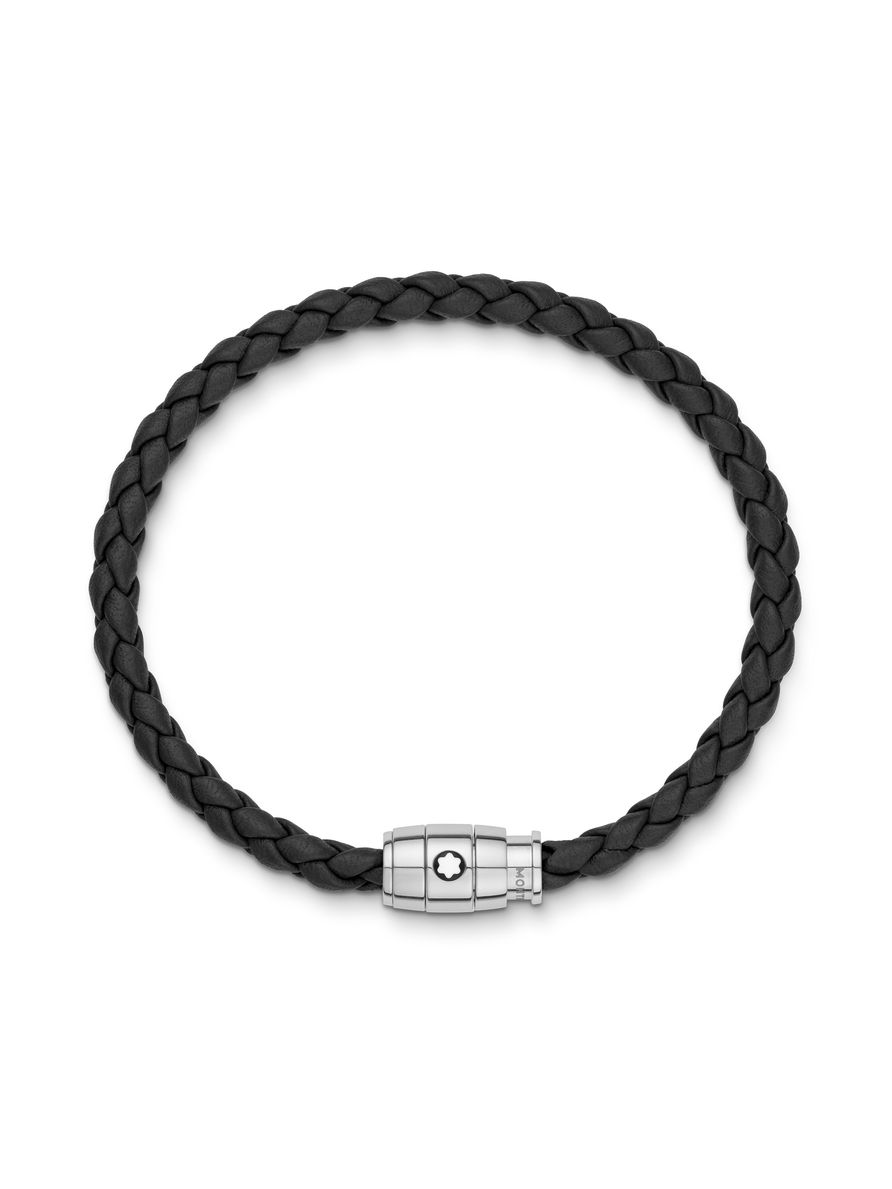 Pulseira em Couro com Fecho 3 Argolas - M