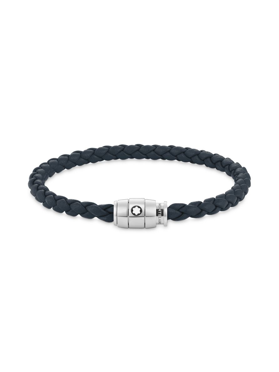 Pulseira de Couro com Fecho em Aço - P