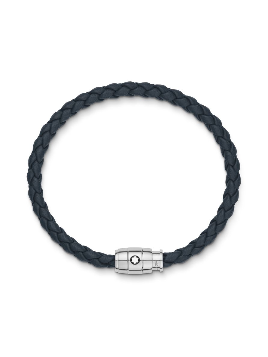 Pulseira de Couro com Fecho em Aço - P