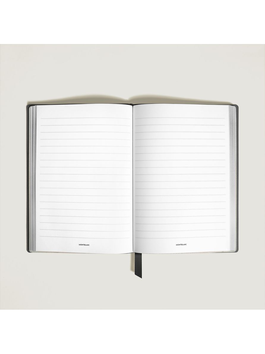 Caderno Médio em Couro Saffiano com Páginas Pautadas
