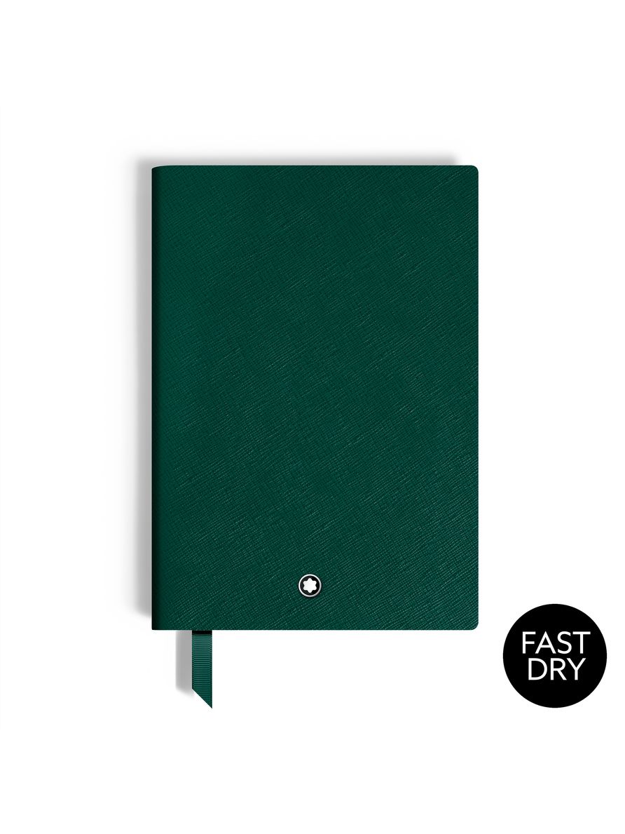 Caderno British Green Médio- Pautado - Papel de secagem rápida
