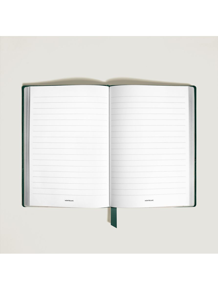 Caderno British Green Médio- Pautado - Papel de secagem rápida