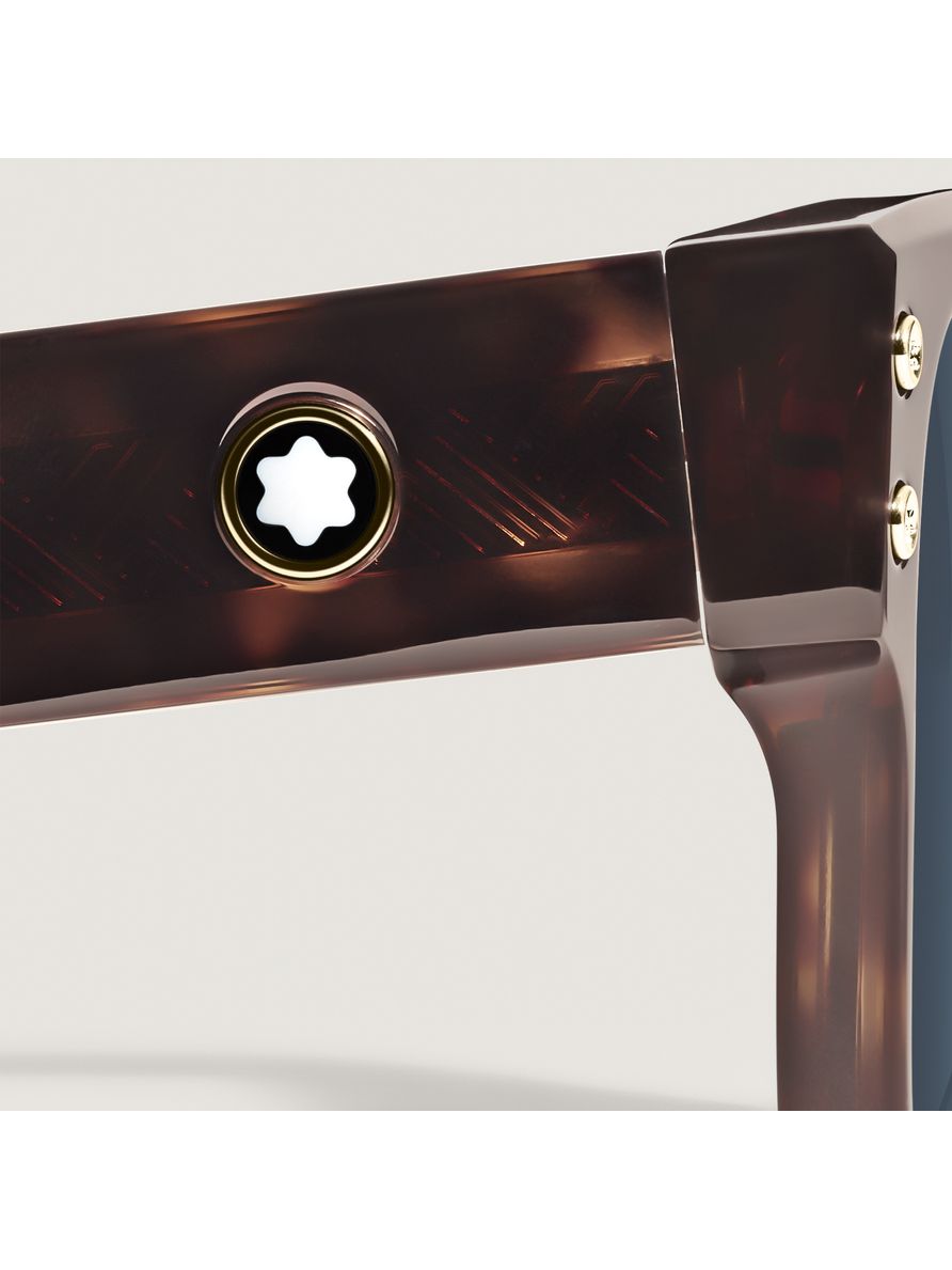 Óculos de Sol Montblanc Quadrados com Armação em Acetato