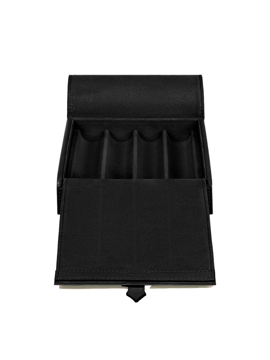 Travel Box Grain Black para 4 Instrumentos de Escrita